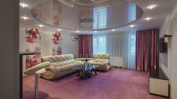 Leilighet, 1 soverom | Oppholdsrom | Flatskjerm-TV