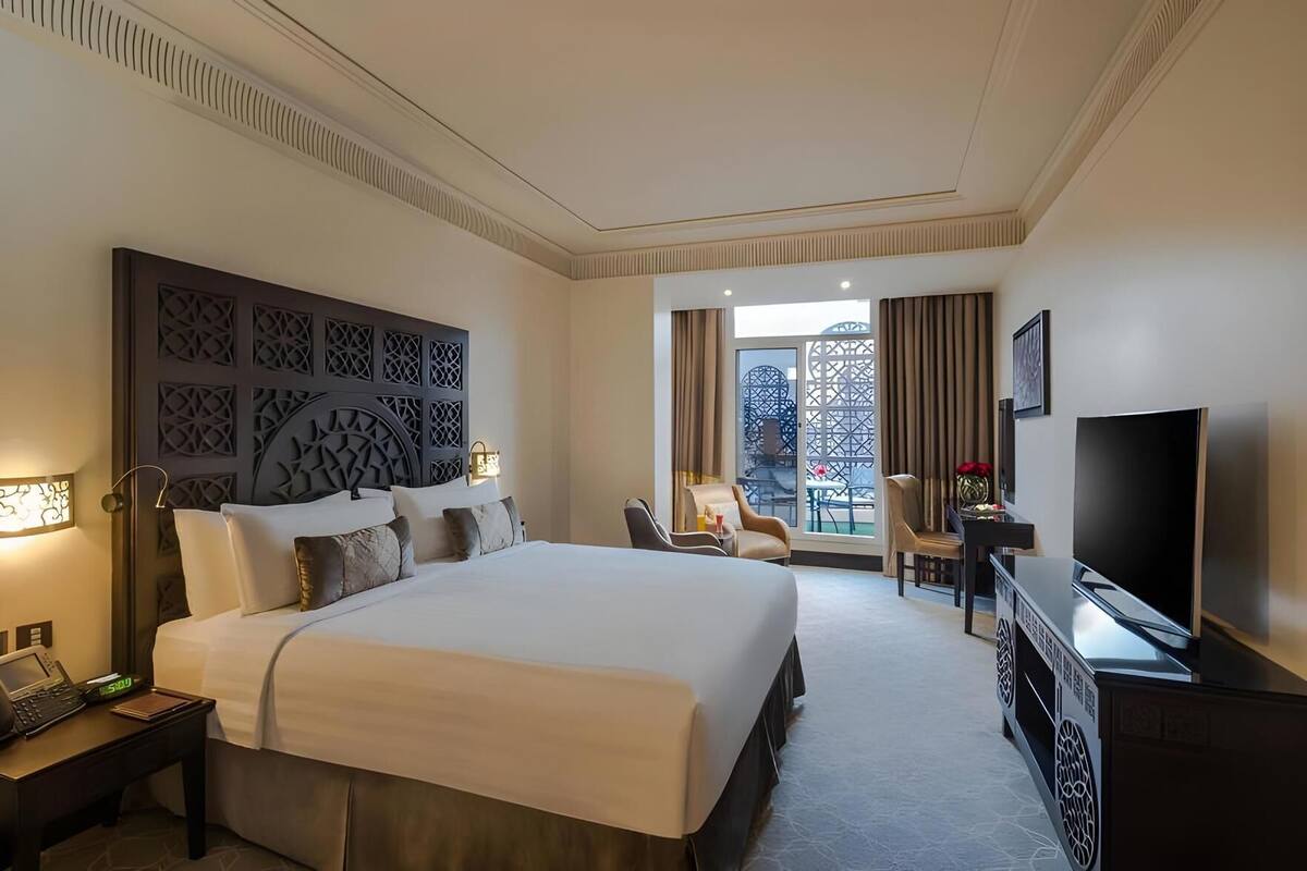 Egyptian cotton sheets, down comforters, memory foam beds, minibar