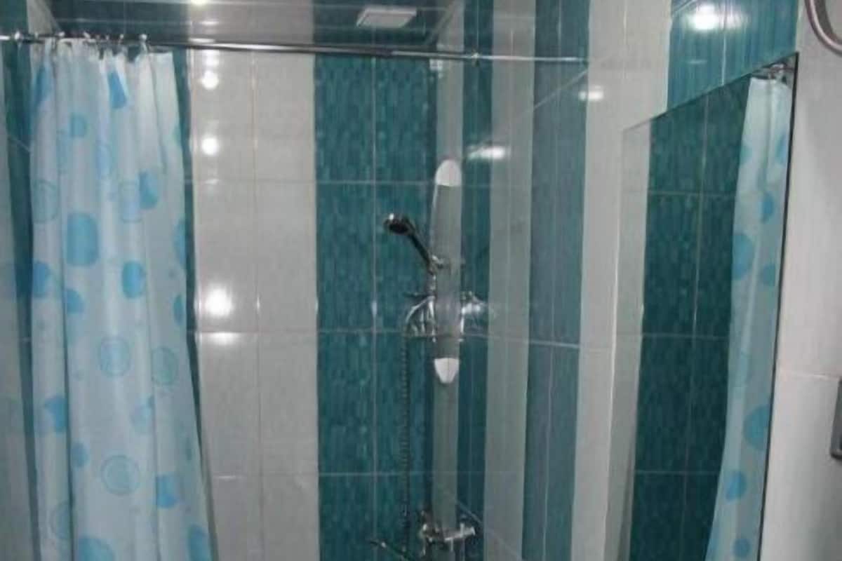 Shower, free toiletries, hair dryer, bathrobes