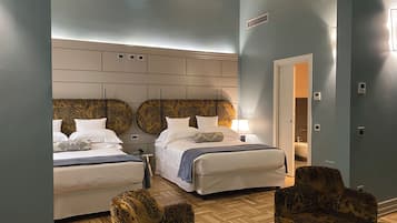 Ropa de cama de alta calidad y minibar
