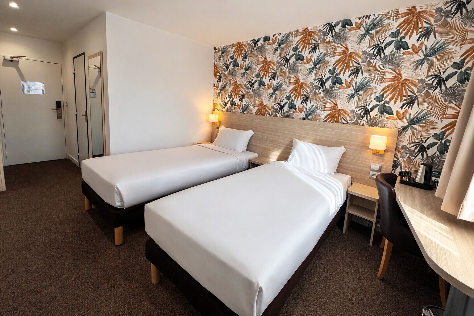 Twin kamer, 2 eenpersoonsbedden | Luxe beddengoed, Select Comfort-bedden, individueel gemeubileerd