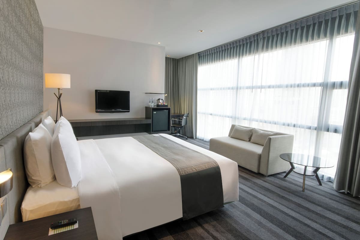 1 bilik tidur, peralatan tempat tidur premium, tilam berlapik, bar mini