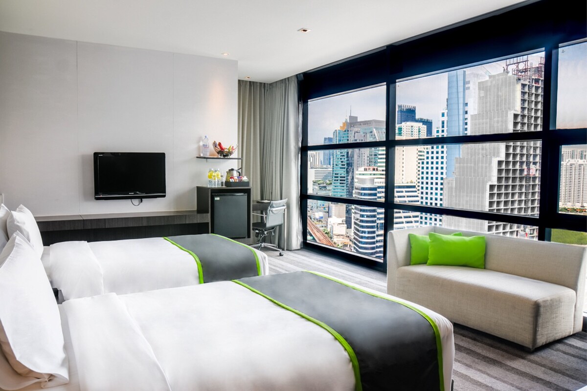 1 Schlafzimmer, hochwertige Bettwaren, Pillowtop-Betten, Minibar