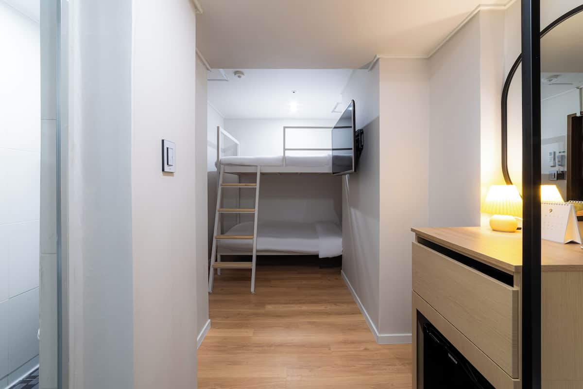 Herbergi fyrir tvo, tvö rúm (Bunk Bed) | Skrifborð, straujárn/strauborð, ókeypis þráðlaus nettenging