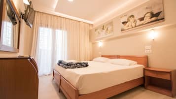 Apartamento, 1 cama doble o 2 individuales | 1 dormitorio, ropa de cama de alta calidad, caja fuerte