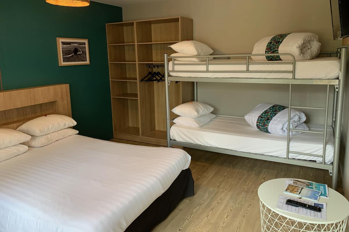 Family Room, Garden View | Memory foam beds, individually furnished, desk, laptop workspace