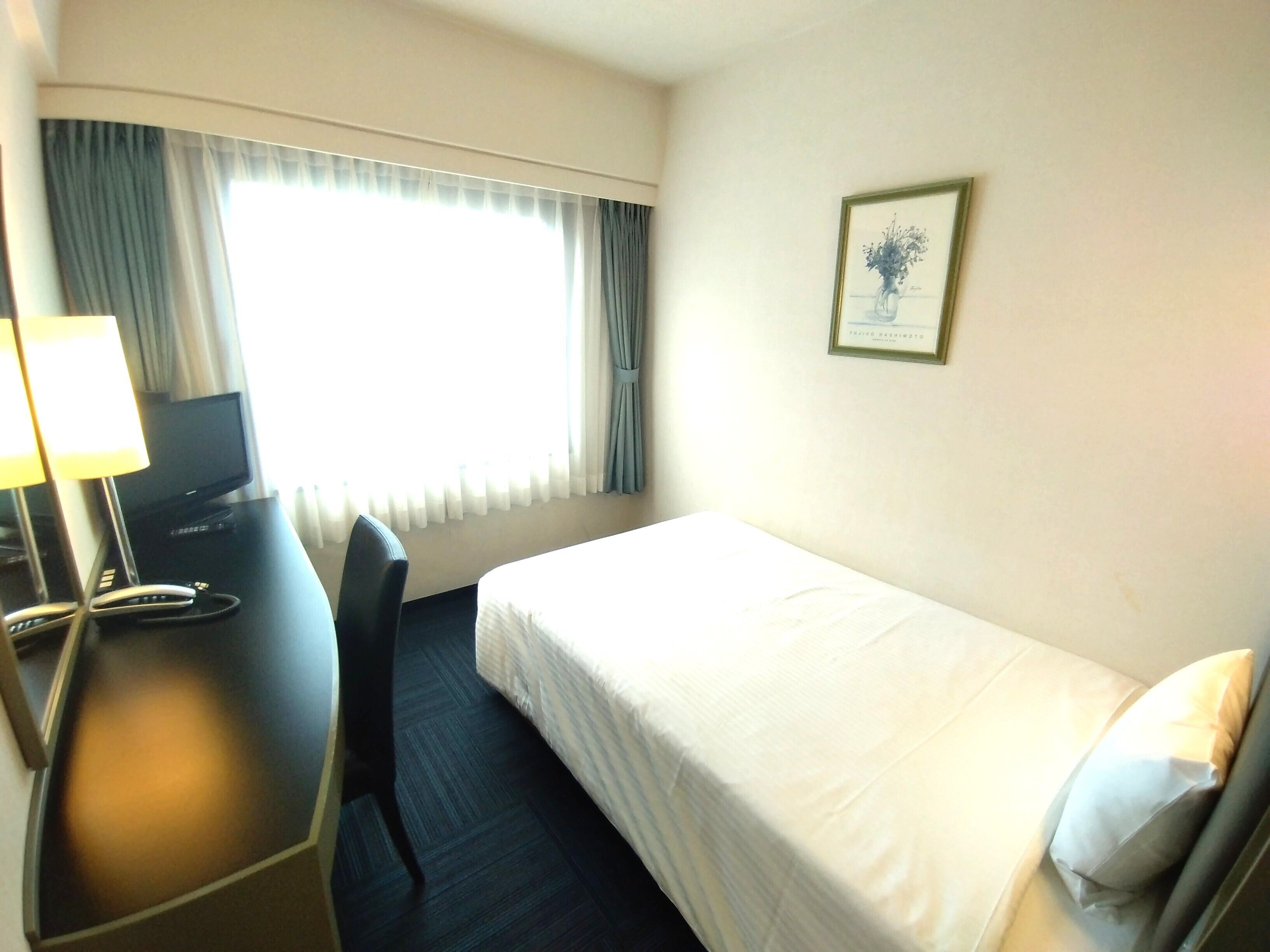 Desk, blackout curtains, iron/ironing board (on request), free WiFi