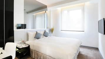 Coffres-forts dans les chambres, bureau, rideaux occultants