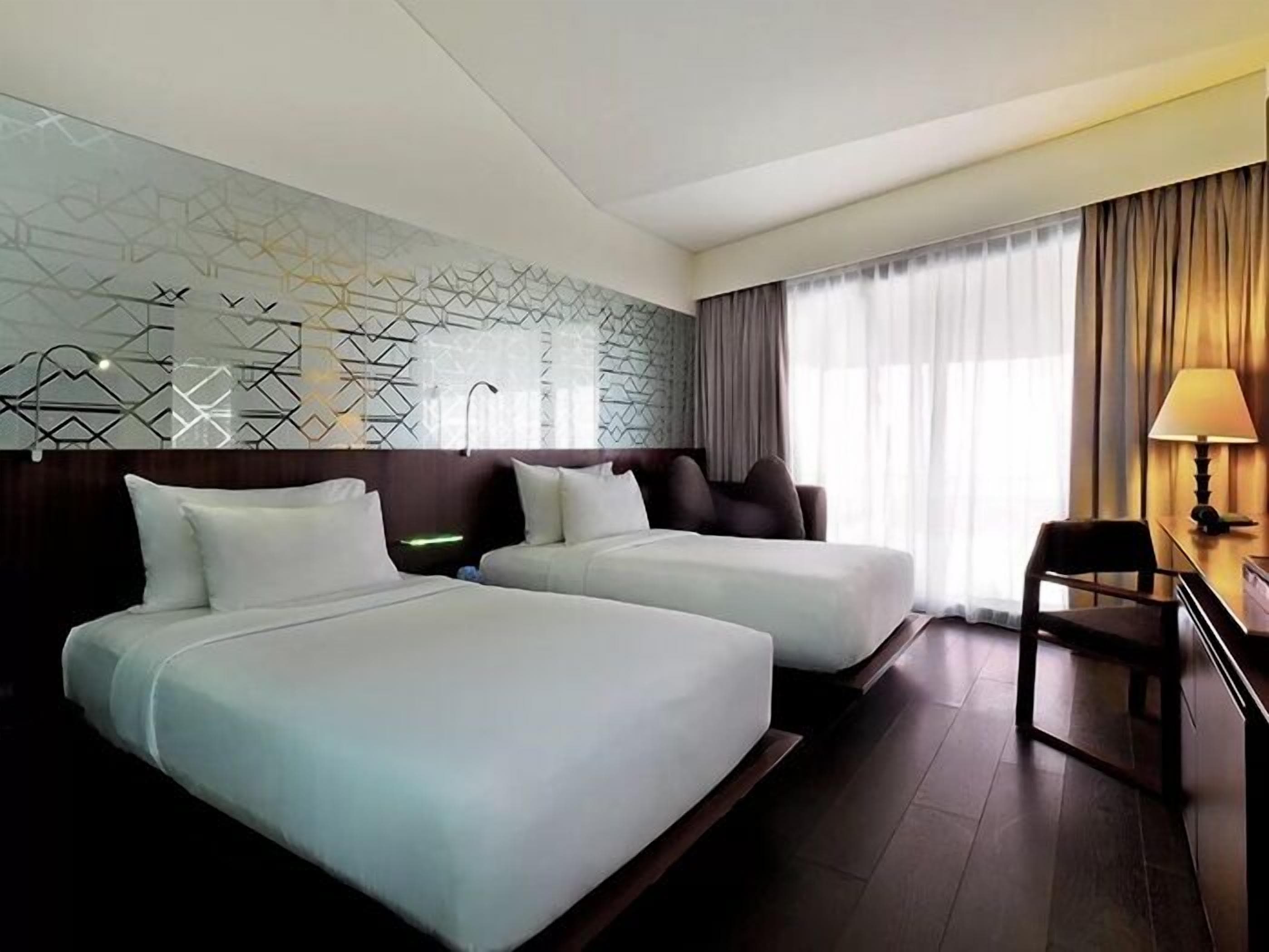 Premium bedding, pillow-top beds, in-room safe, desk