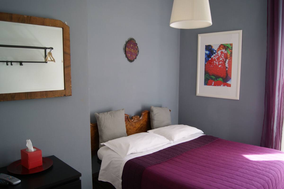 Down duvets, desk, blackout curtains, rollaway beds
