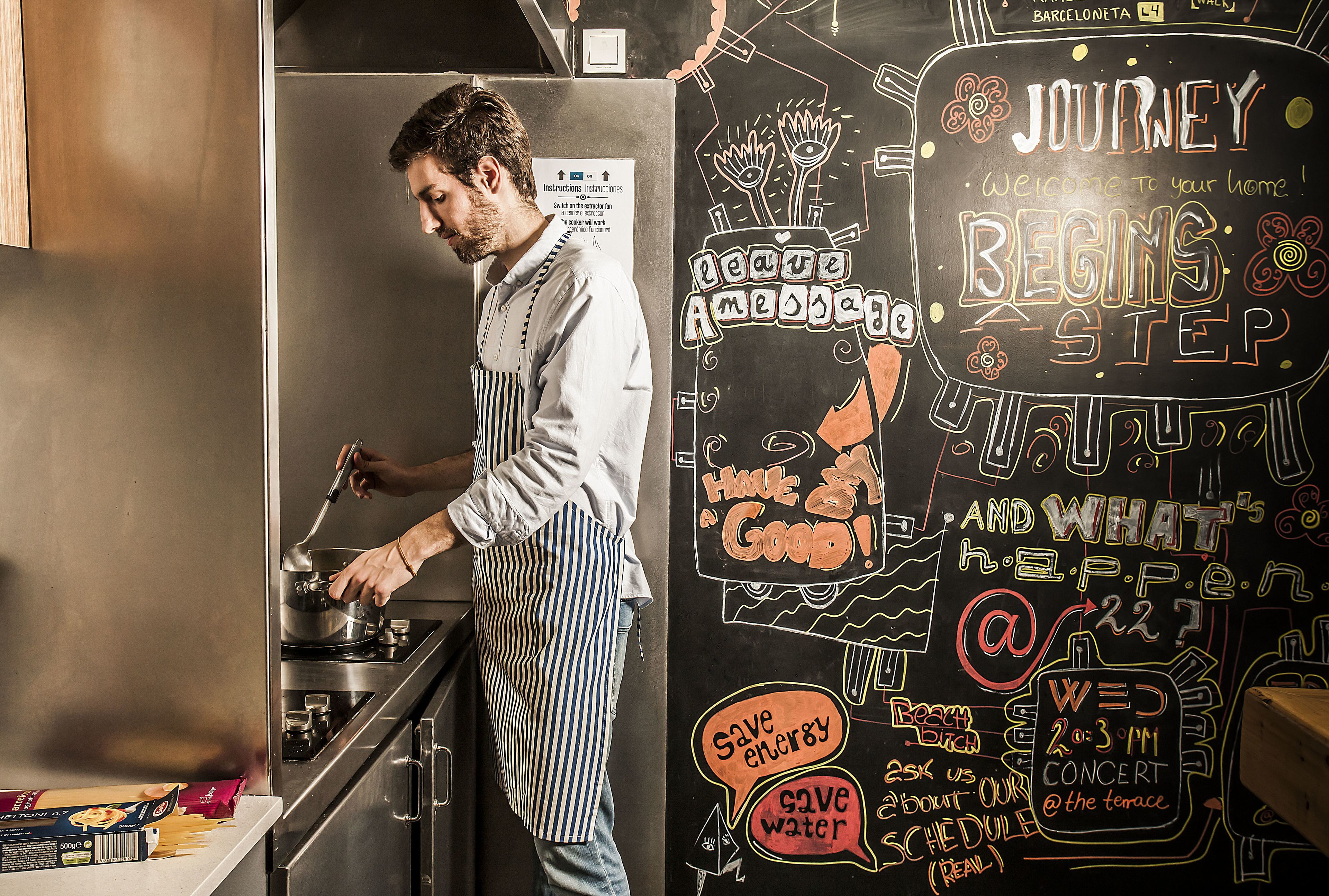 Shared fridge, microwave