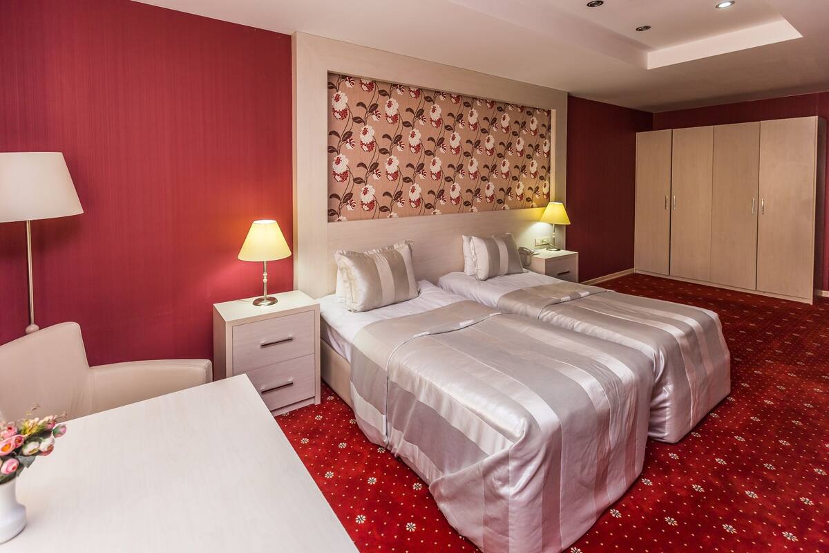 Standard Twin Room | Minibar, in-room safe, desk, iron/ironing board (on request)