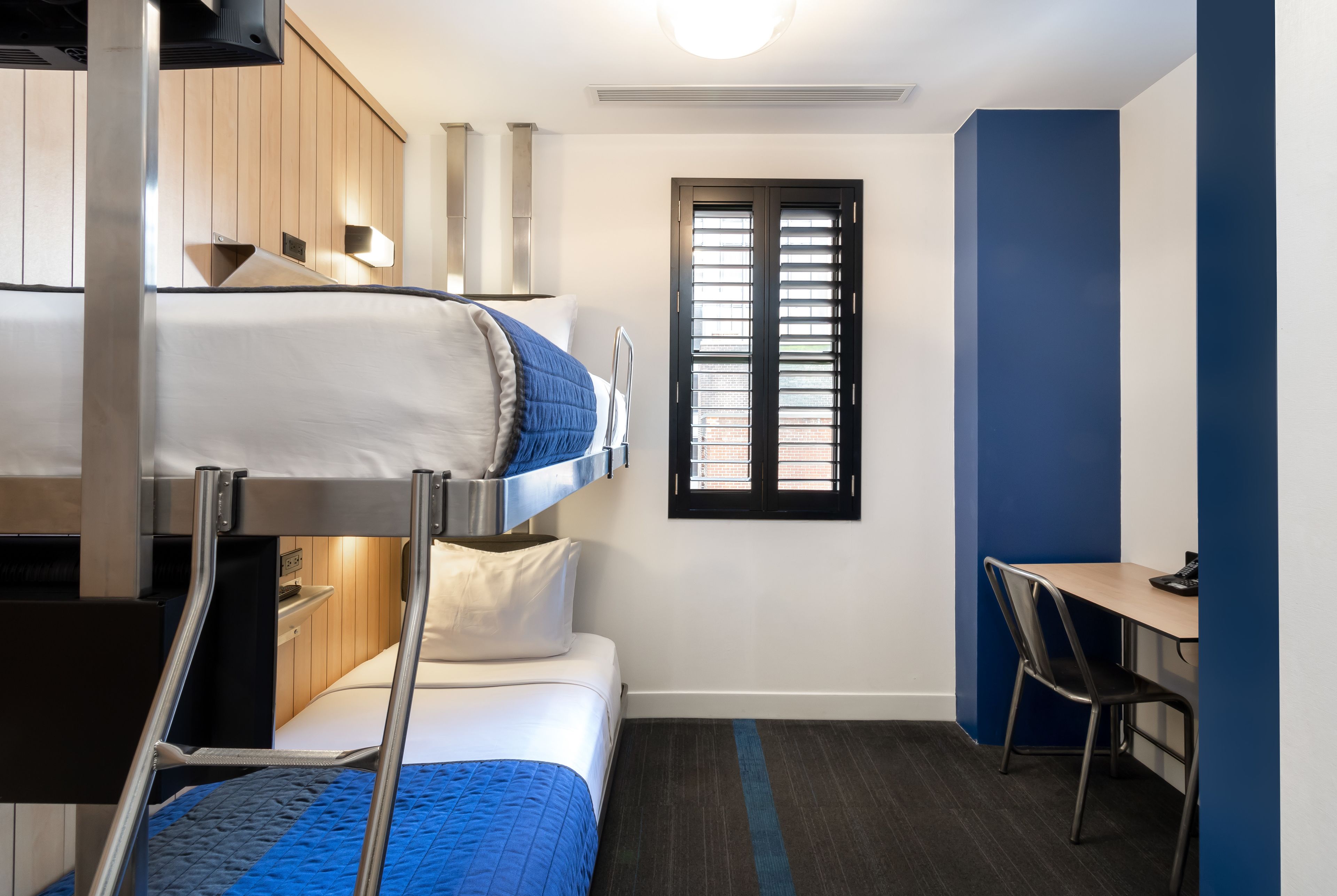 one bunk bed (bunk pod) | premium bedding, in-room safe, desk, blackout curtains