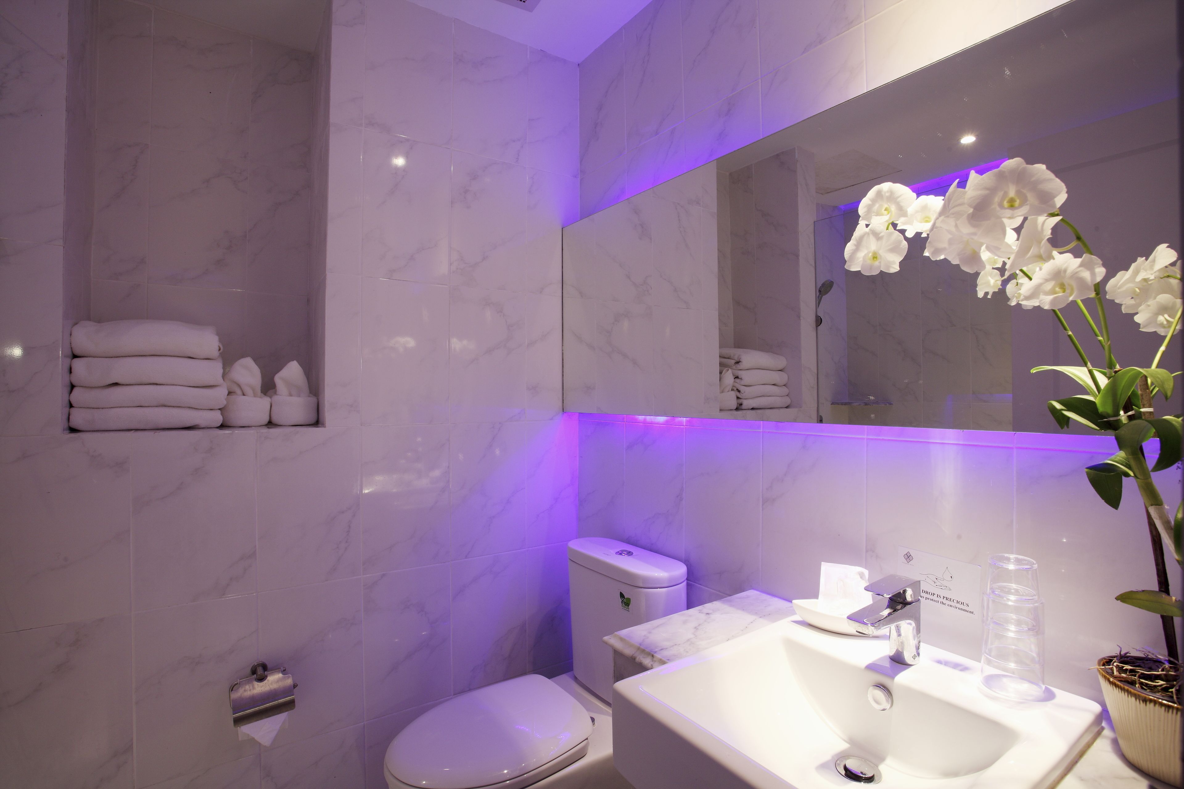 family room | bathroom | shower, free toiletries, hair dryer, bidet