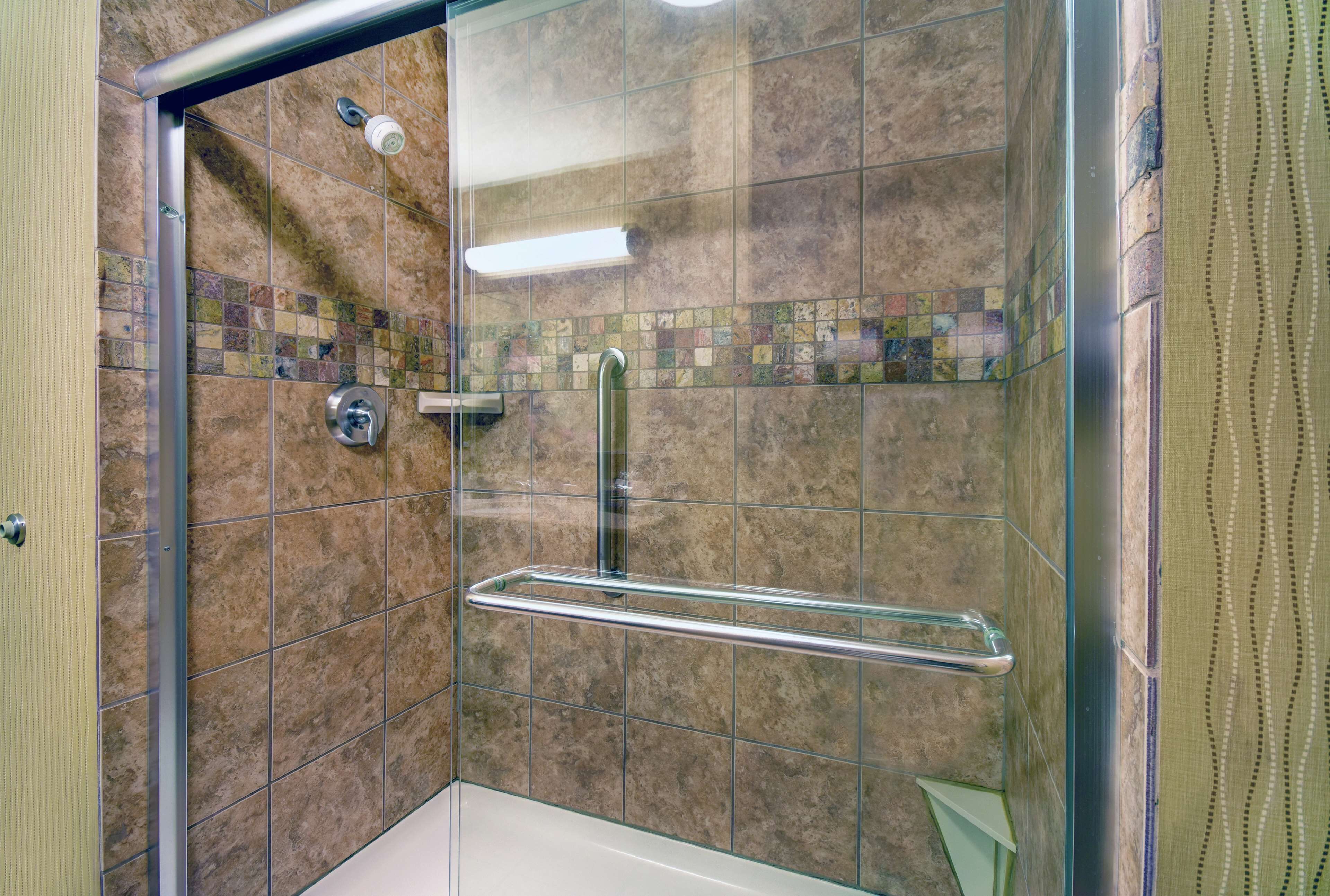 one king bed | bathroom shower