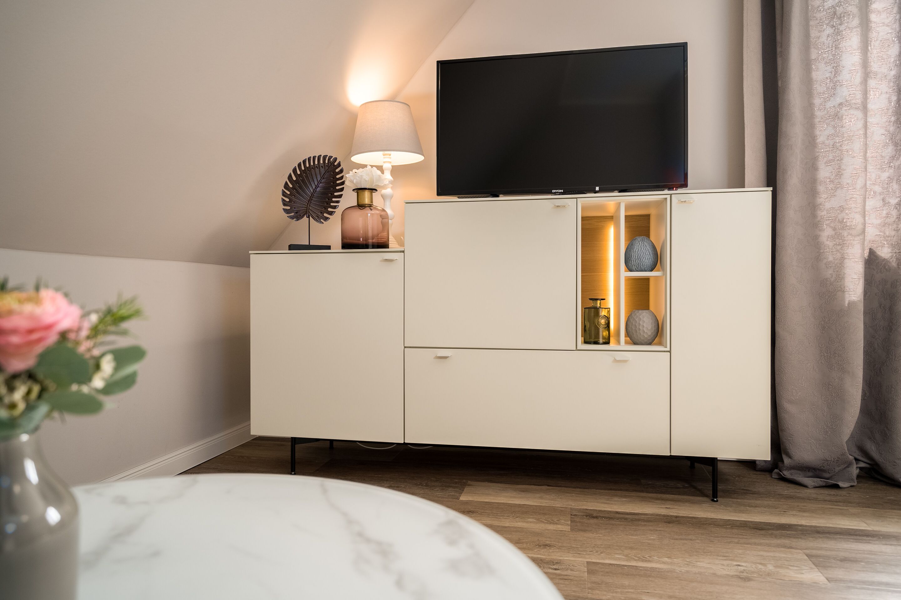 family suite, 1 bedroom | living area | flat-screen tv