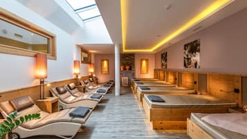 Sauna, hot tub, steam room, body treatments, aromatherapy