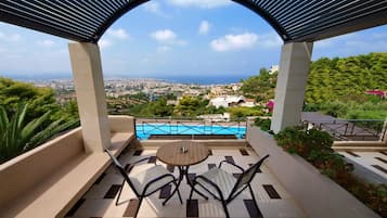Superior-Doppelzimmer, Meerblick | Balkon