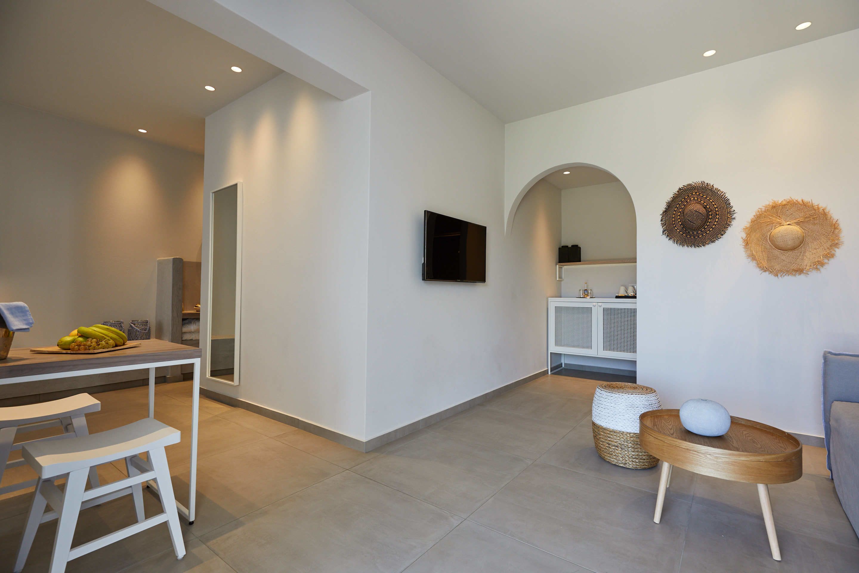 junior suite, garden view | living area | lcd tv