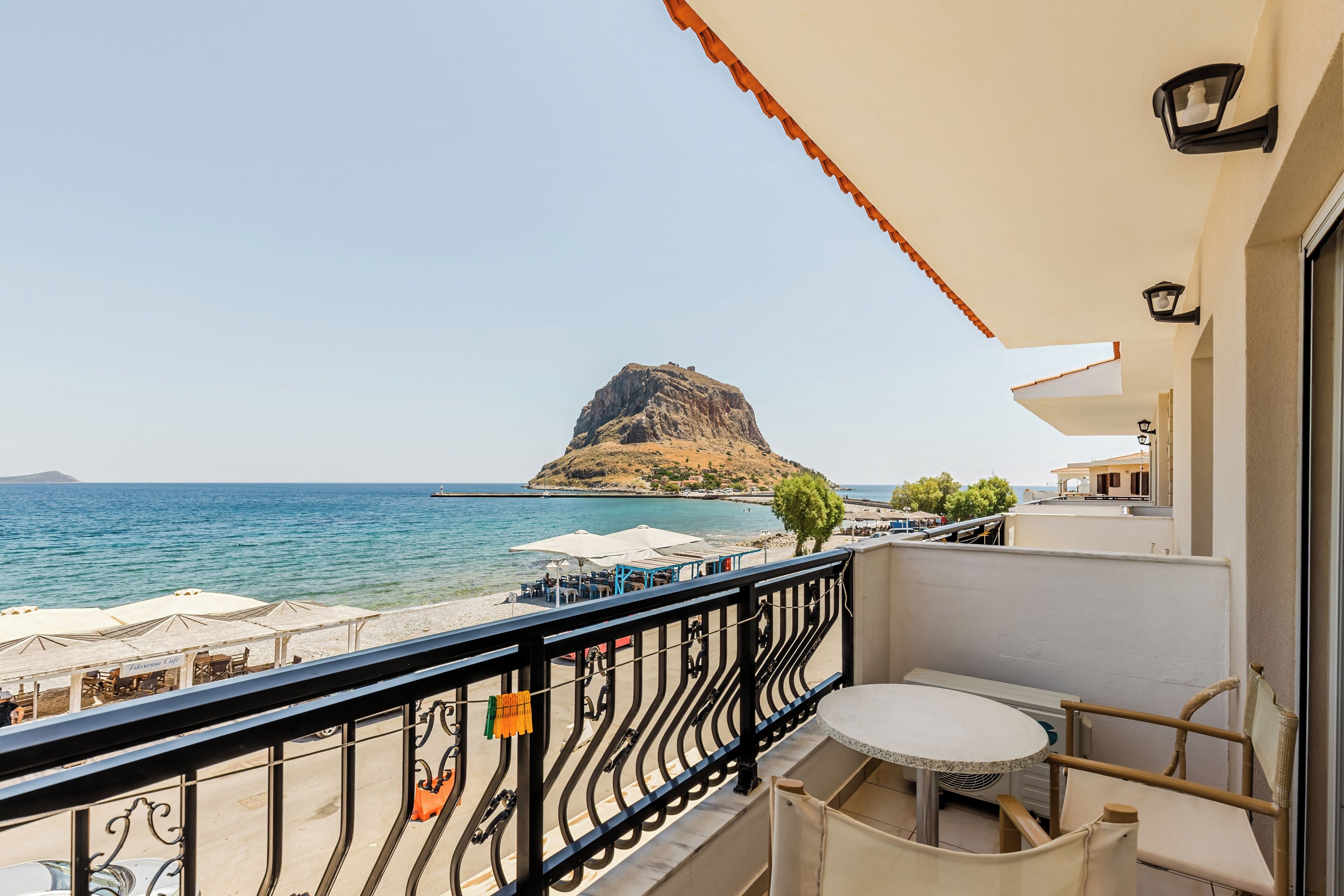 Chambre Double ou avec lits jumeaux, vue mer | Vue depuis le balcon