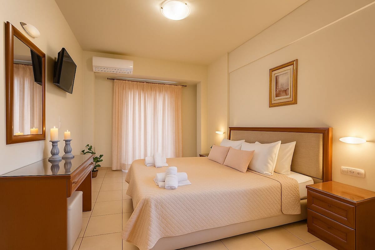Habitación con 1 cama matrimonial o 2 individuales, 1 cama matrimonial o 2 camas individuales | Vista desde la habitación