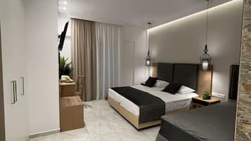 Junior Suite, Private Pool | 1 slaapkamer, individueel gemeubileerd, een strijkplank/strijkijzer