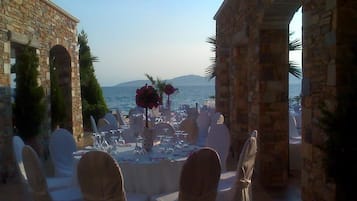 Outdoor wedding area