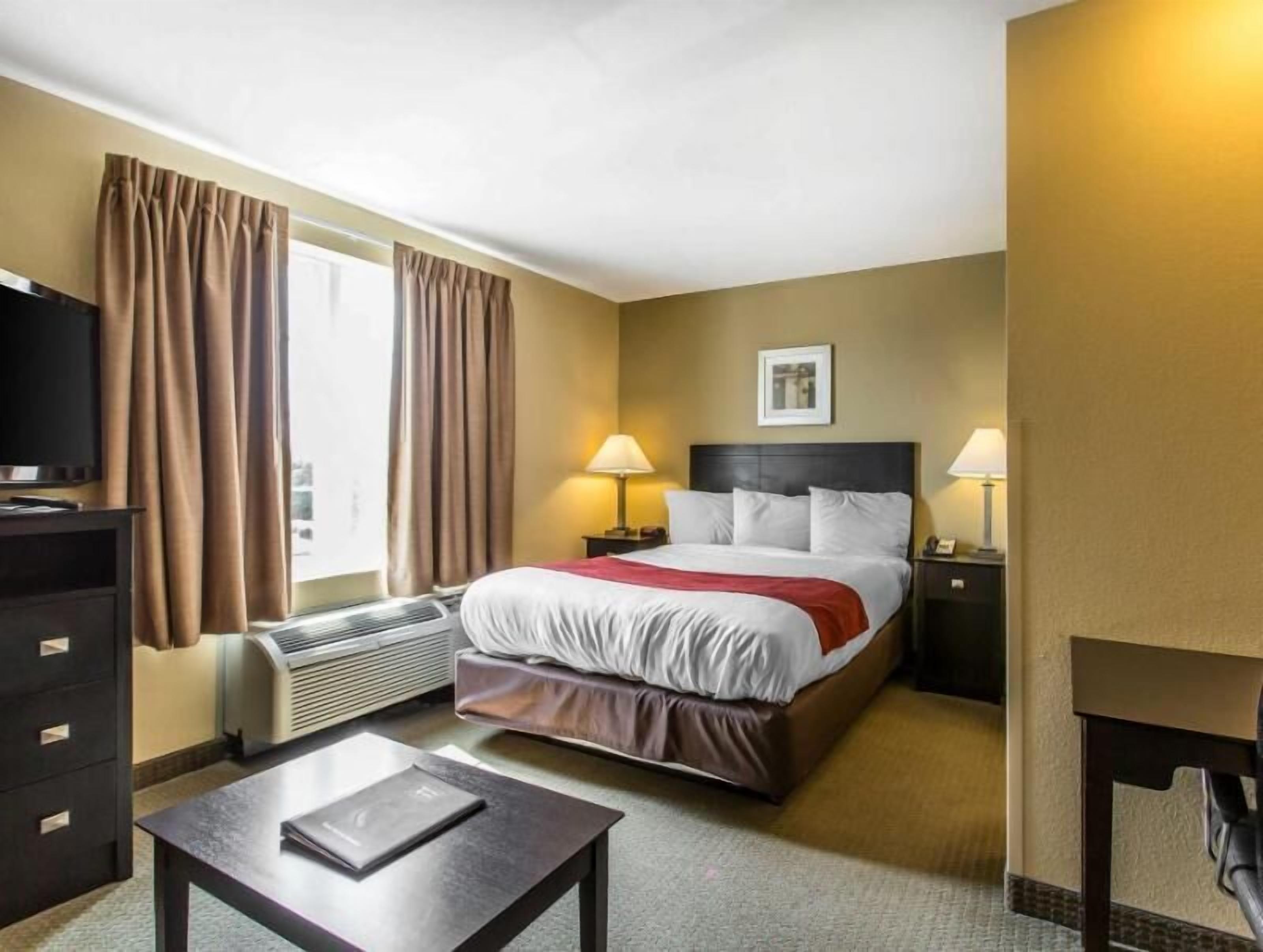 Desk, blackout curtains, iron/ironing board, free WiFi