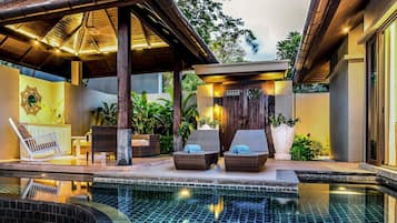 Luxury Villa, 1 Bedroom (Pool) | Premium bedding, down comforters, memory foam beds, minibar