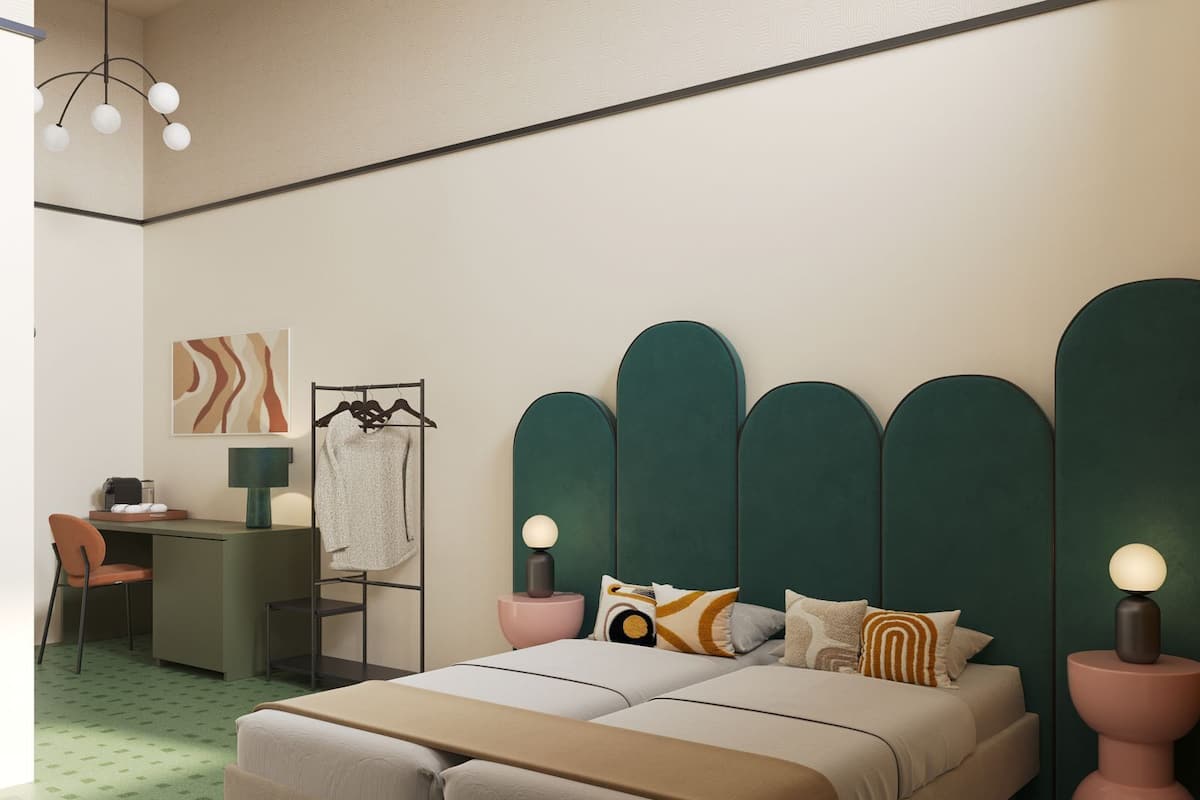 Egyptian cotton sheets, premium bedding, desk, iron/ironing board