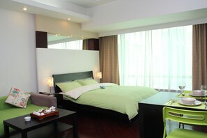 2 Double Beds Room | View from room - World Union Service Apartment Cosmo (Shanghai)
