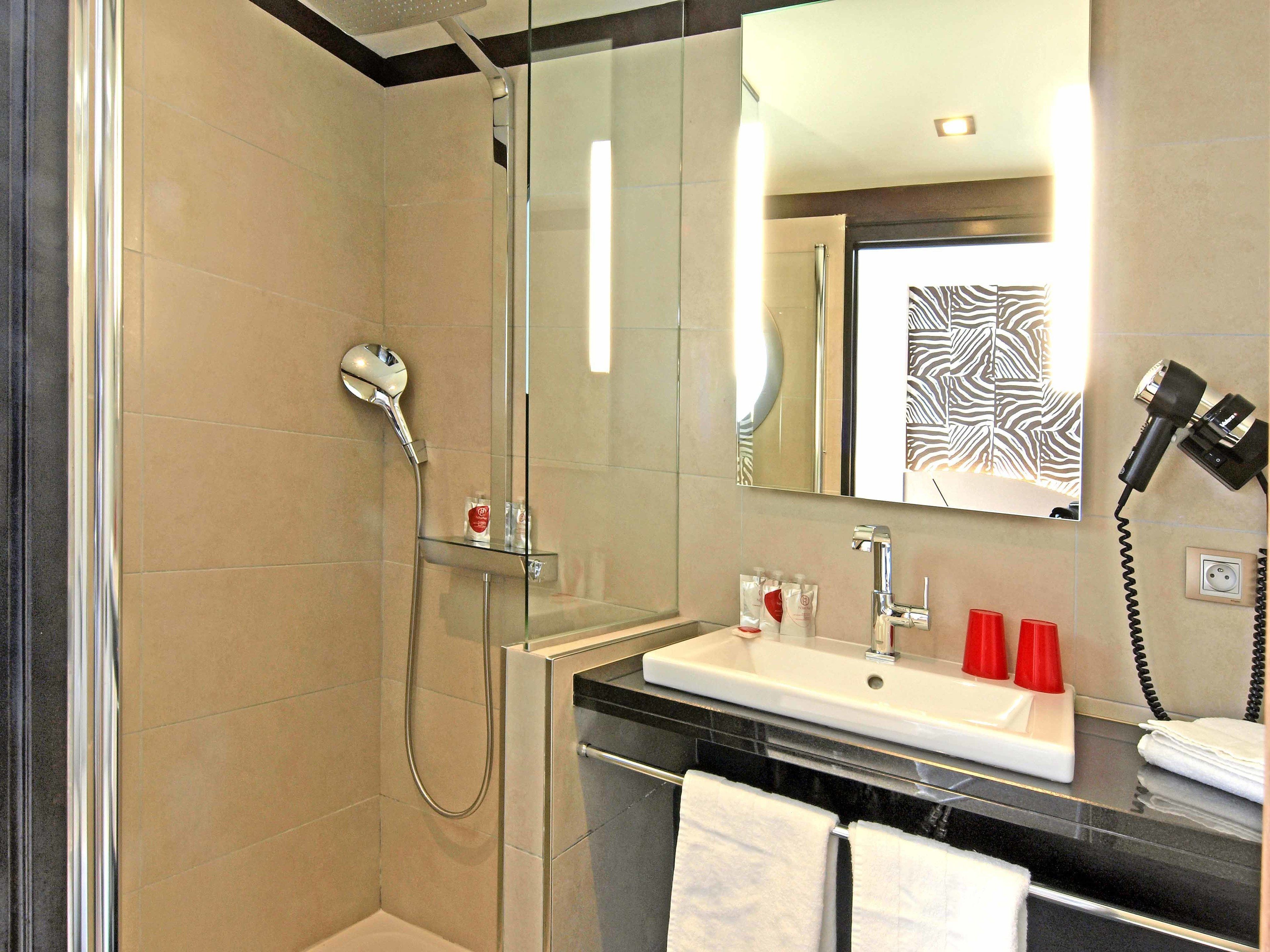 comfort room | bathroom | shower, rainfall showerhead, free toiletries, hair dryer
