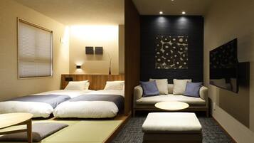 Meja kerja, setrika/meja setrika, Wi-Fi gratis, dan seprai linen