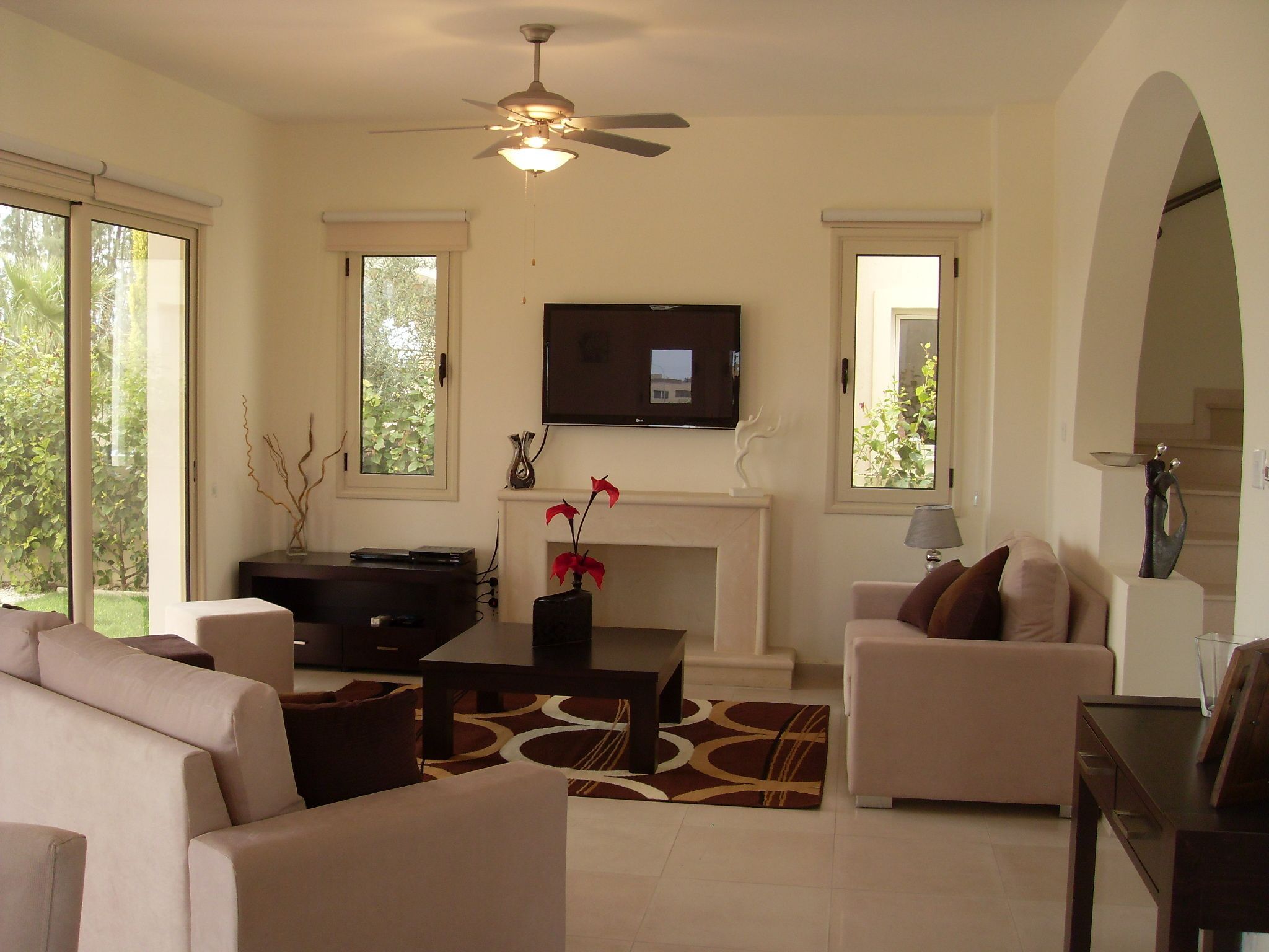 Villa, 3 Bedrooms, Private Pool | Living room | 42-inch flat-screen TV with satellite channels, LCD TV