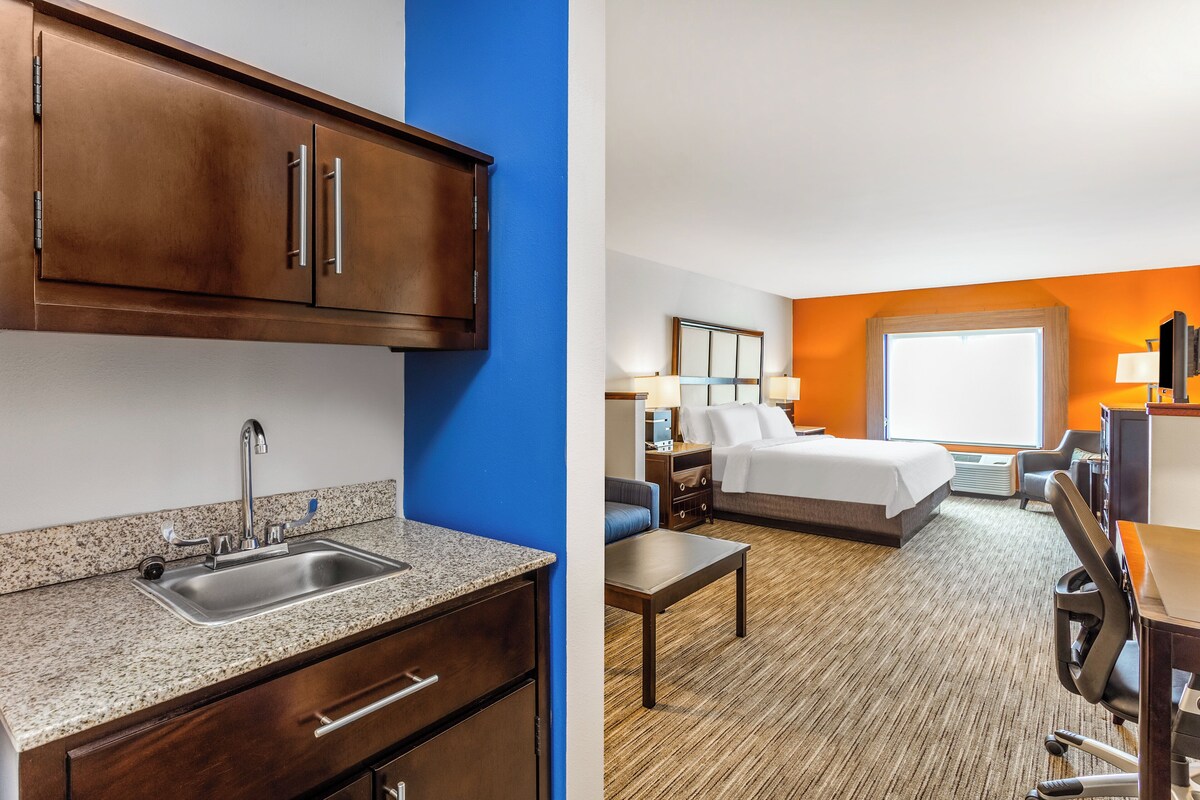 Suite, 1 King Bed | In-room safe, desk, iron/ironing board, WiFi (free)