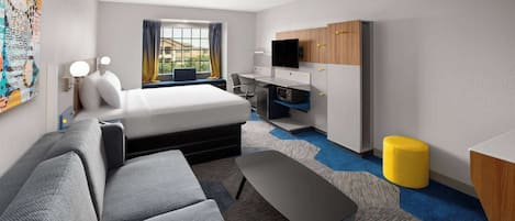 Suite, 1 Queen Bed with Sofa bed (Non-Smoking) | Desk, laptop workspace, blackout drapes, free WiFi