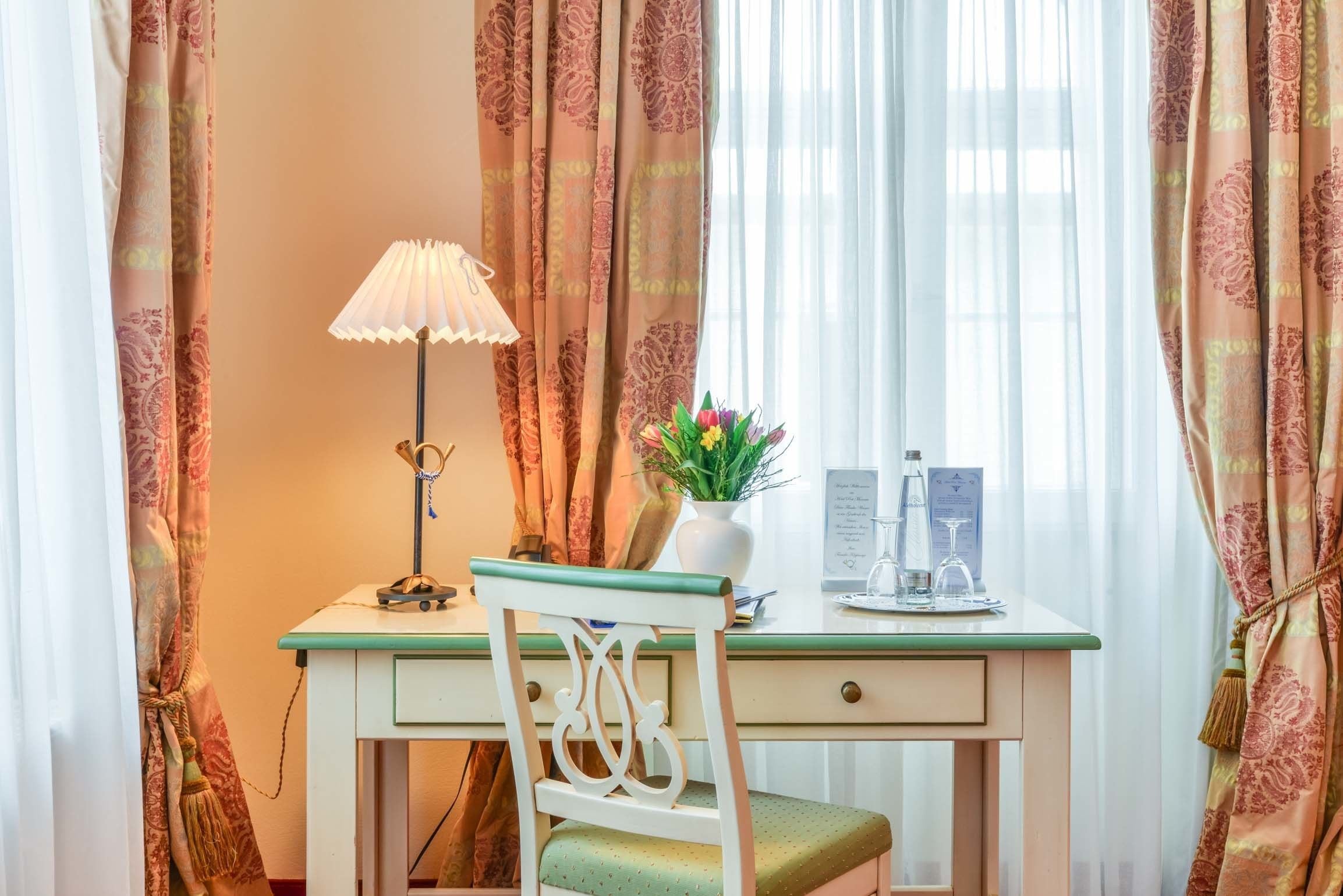 hypo-allergenic bedding, down duvets, in-room safe, desk