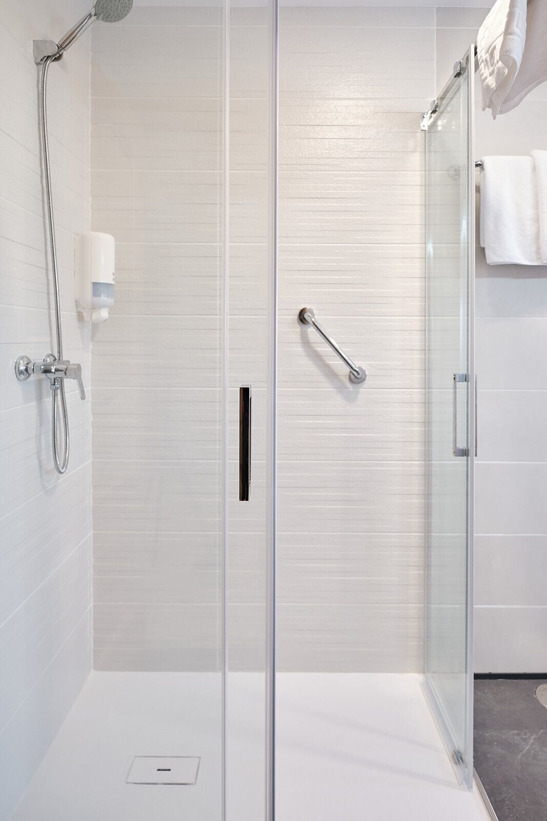 free toiletries, hair dryer, bidet, towels