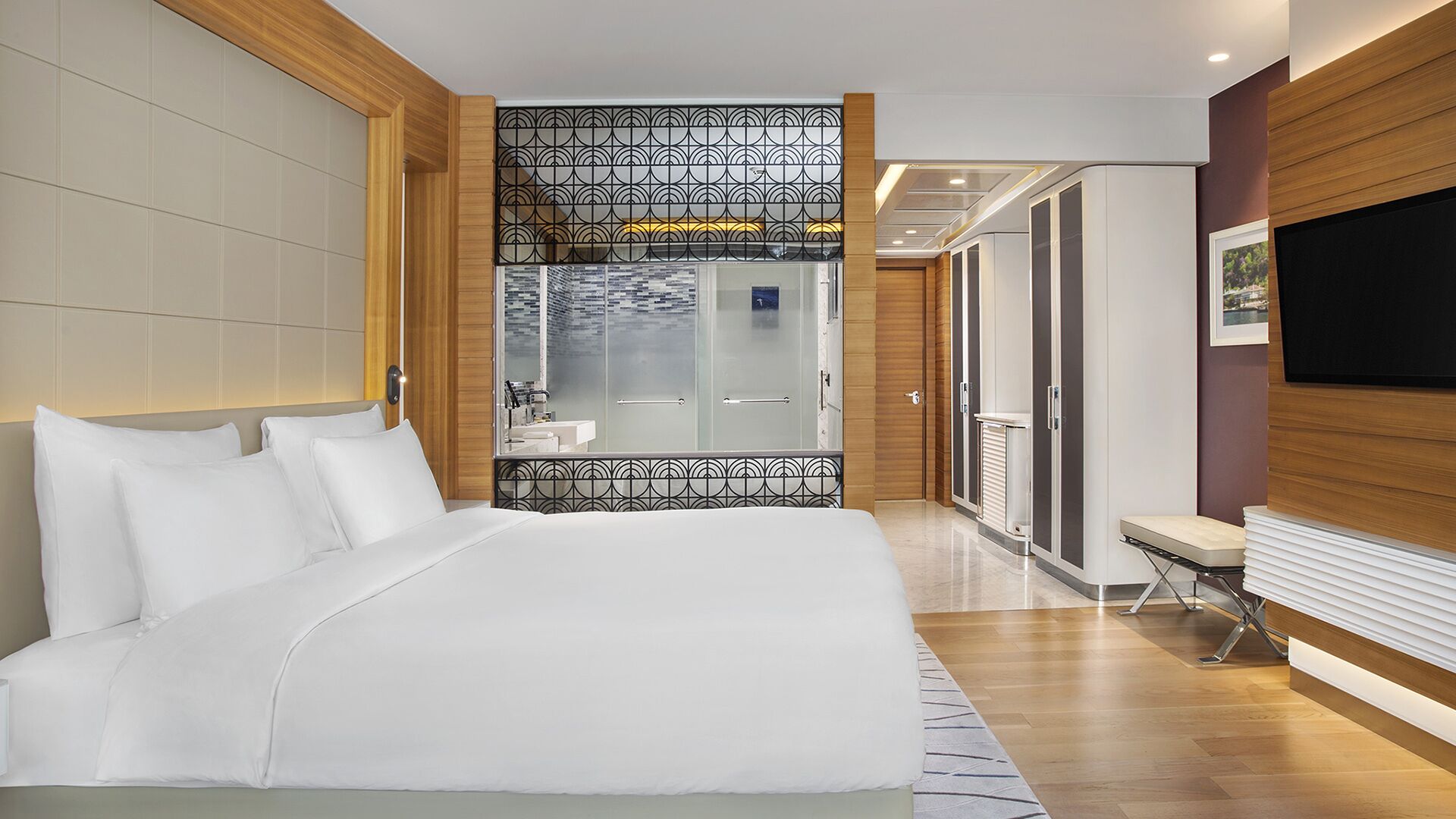 Premium bedding, memory-foam beds, minibar, in-room safe