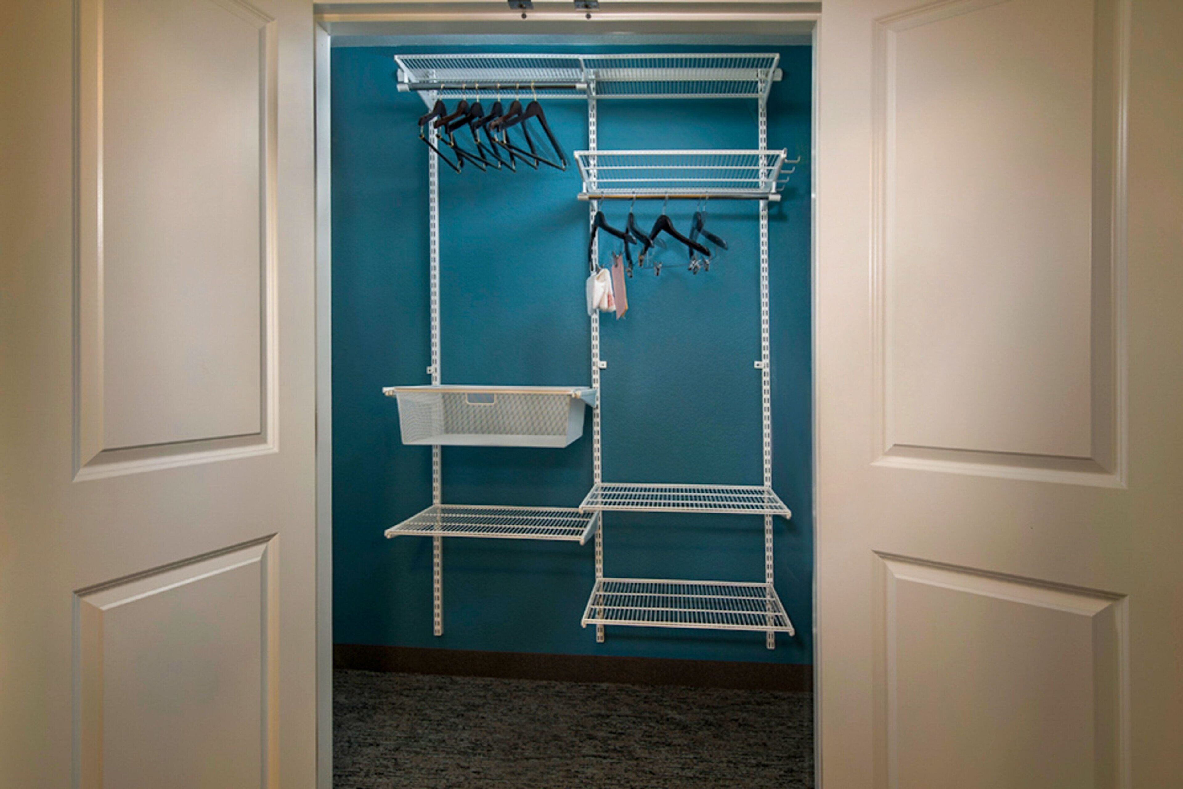 desk, blackout curtains, iron/ironing board, free cots/infant beds