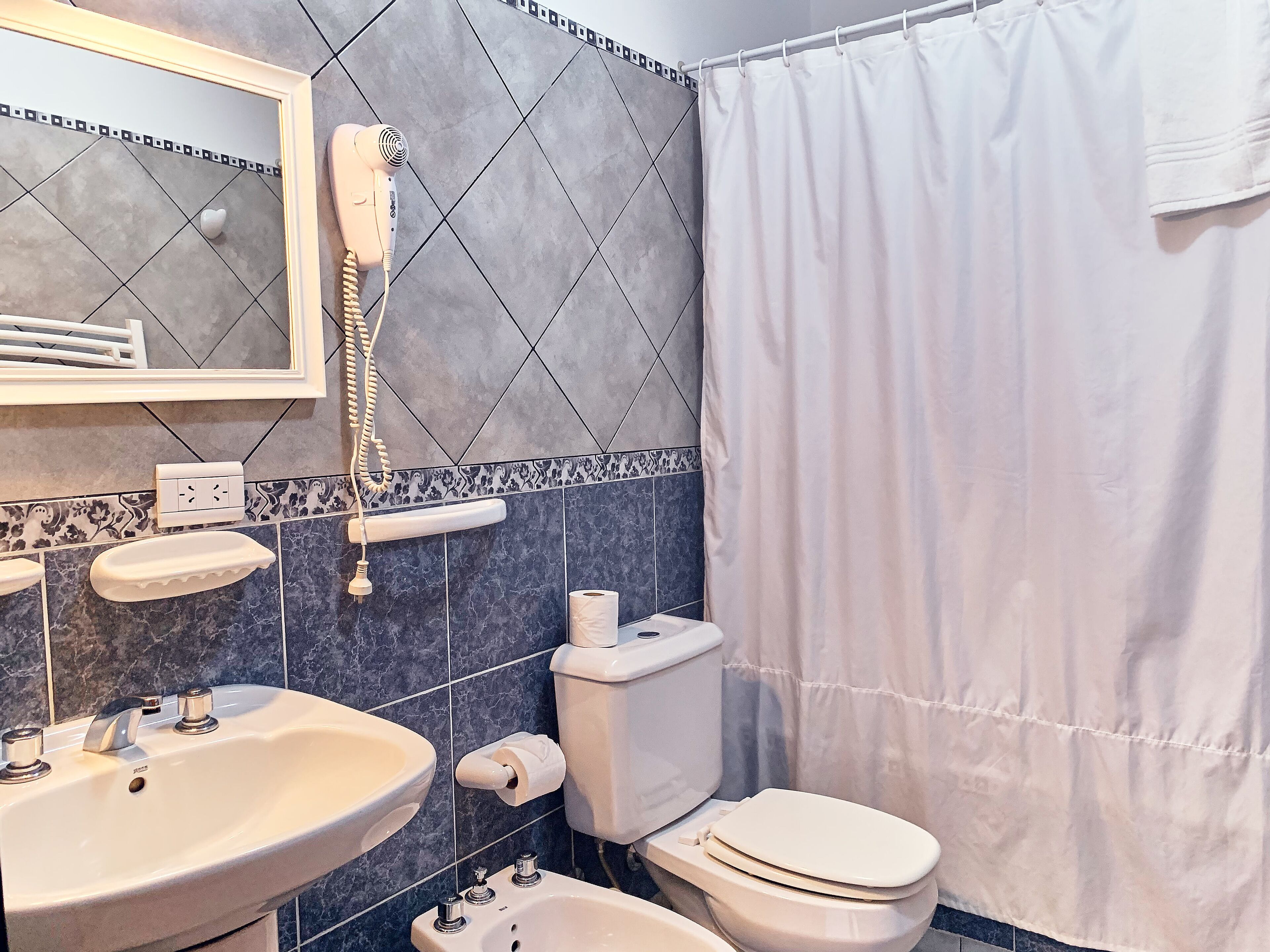 standard double or twin room | bathroom | combined shower/bathtub, free toiletries, hair dryer, bidet