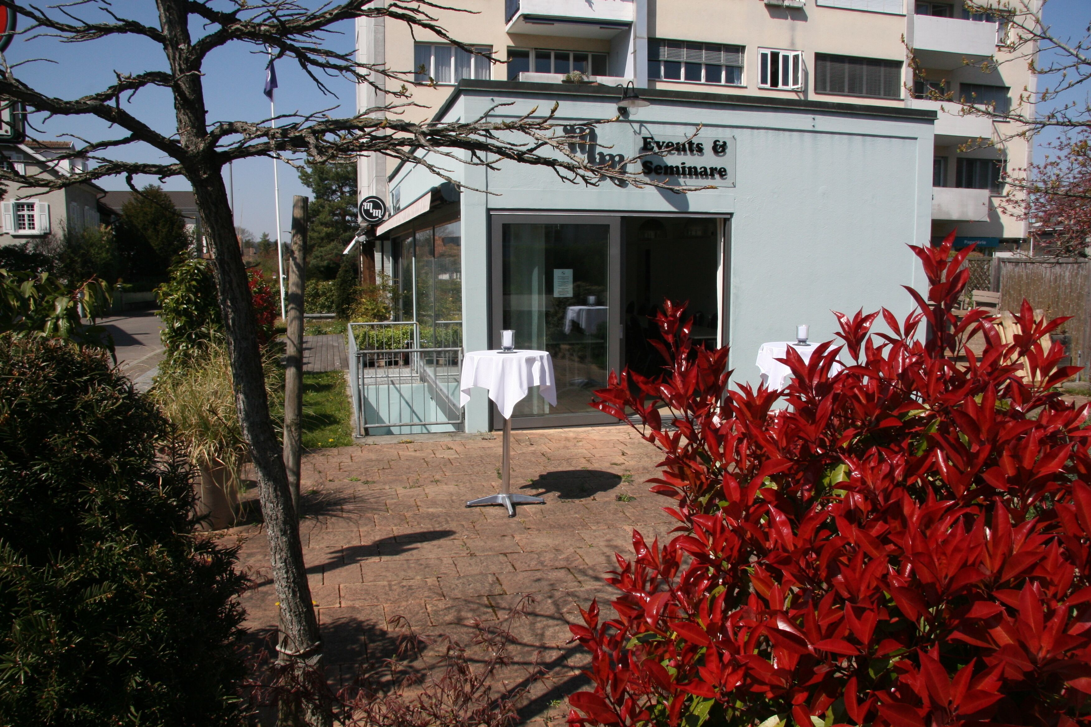 outdoor banquet area