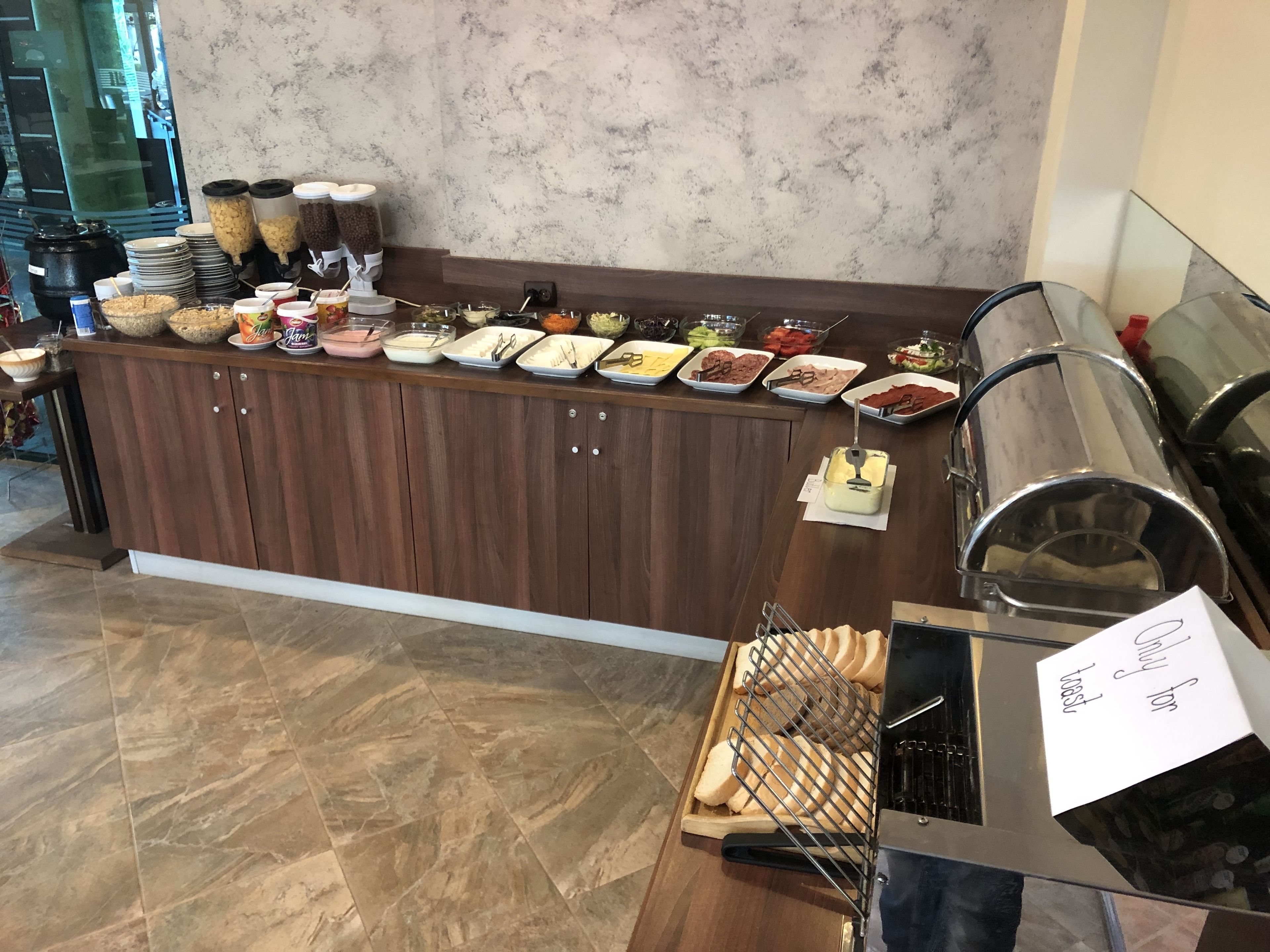 daily buffet breakfast (eur 9 per person)