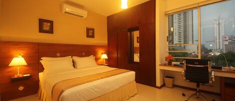 1 sovrum, egyptiska bomullslakan och sängtillbehör av högsta kvalitet