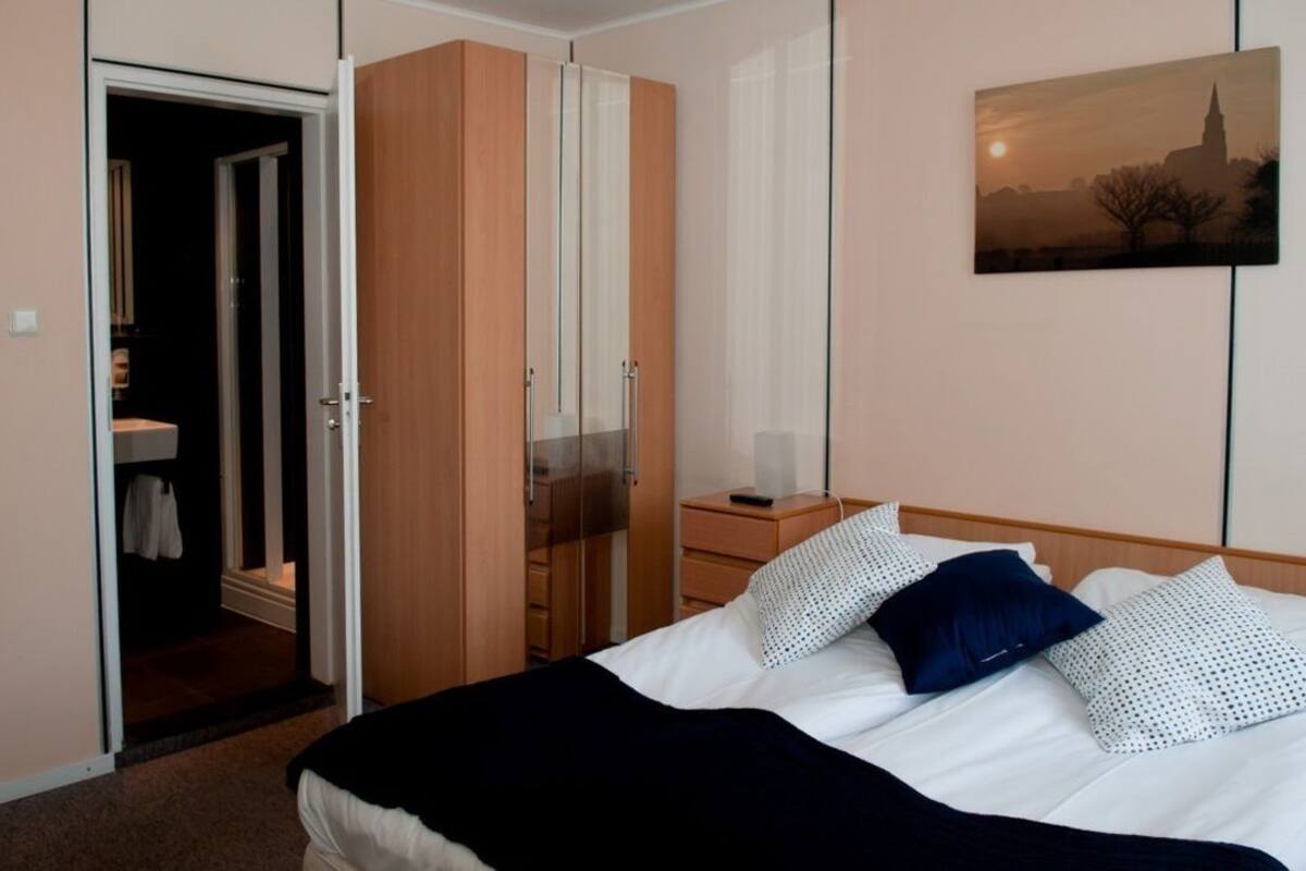 premium bedding, down duvets, desk, iron/ironing board