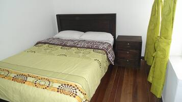 Hypo-allergenic bedding, down duvets, in-room safe