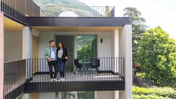 Blick vom Balkon