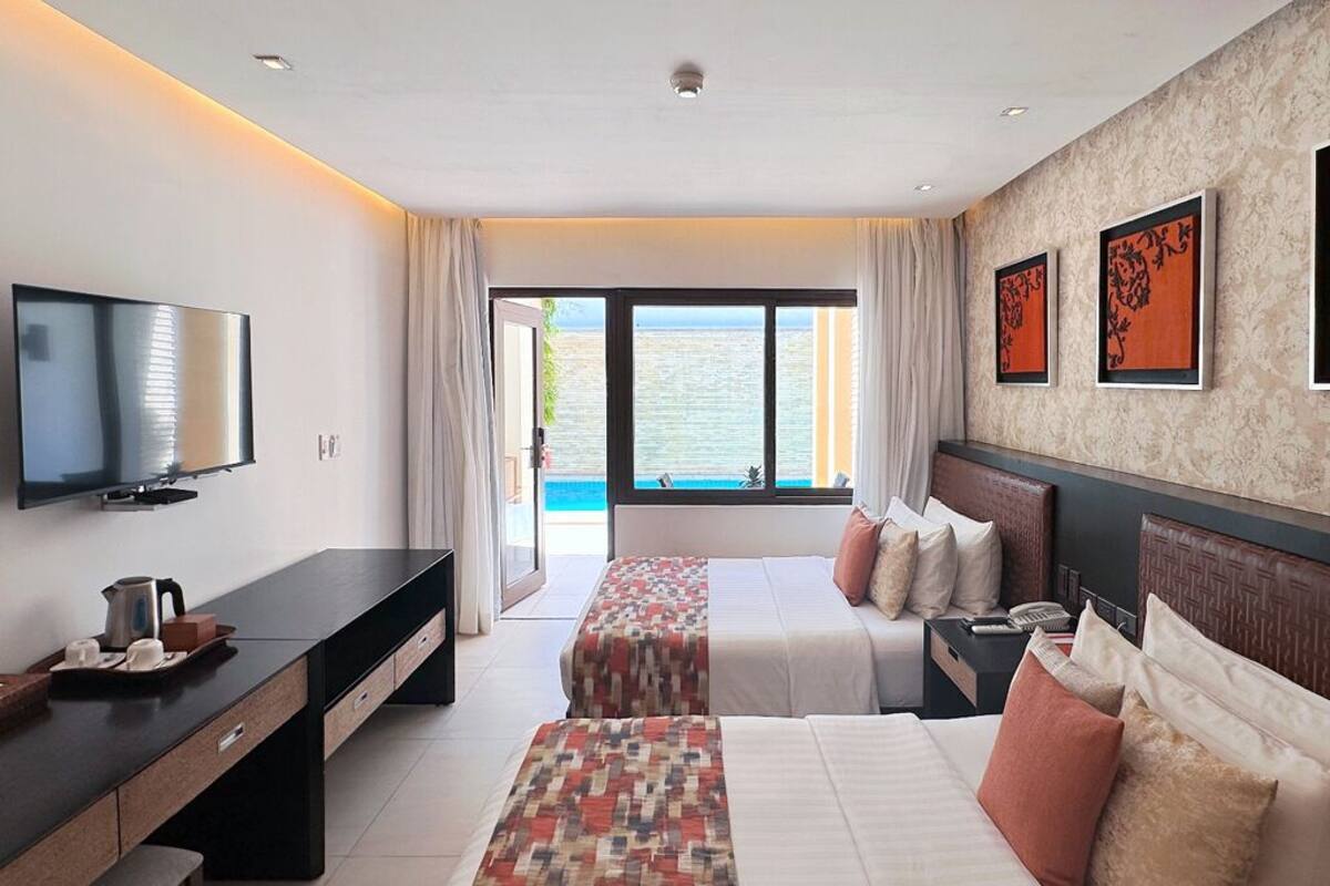 Deluxe Room, 2 Queen Beds | In-room safe, blackout drapes, WiFi (free)