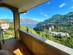 Suite panoramique, 2 chambres, vue sur le lac | Terrasse/patio
