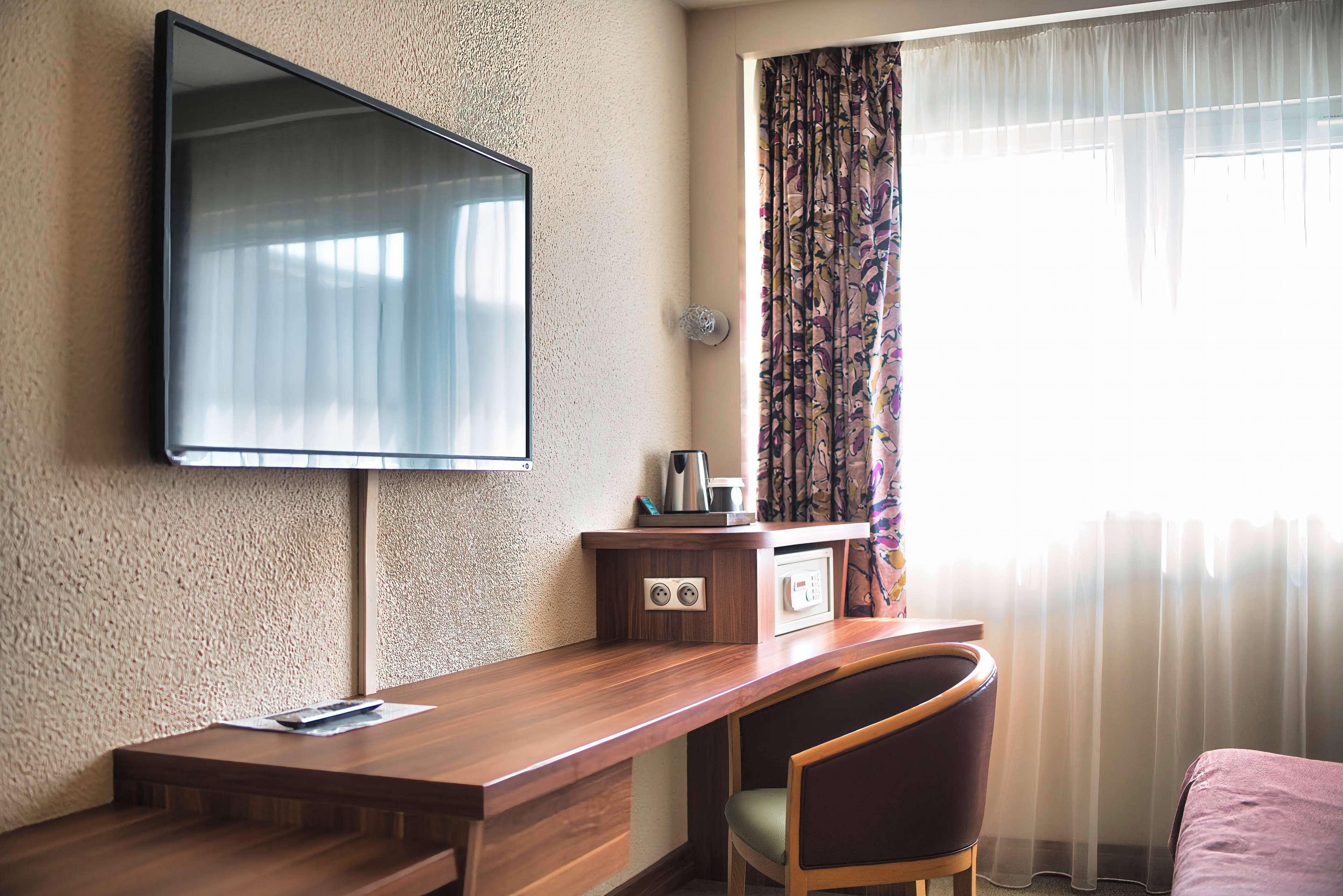 in-room safe, desk, blackout curtains, soundproofing